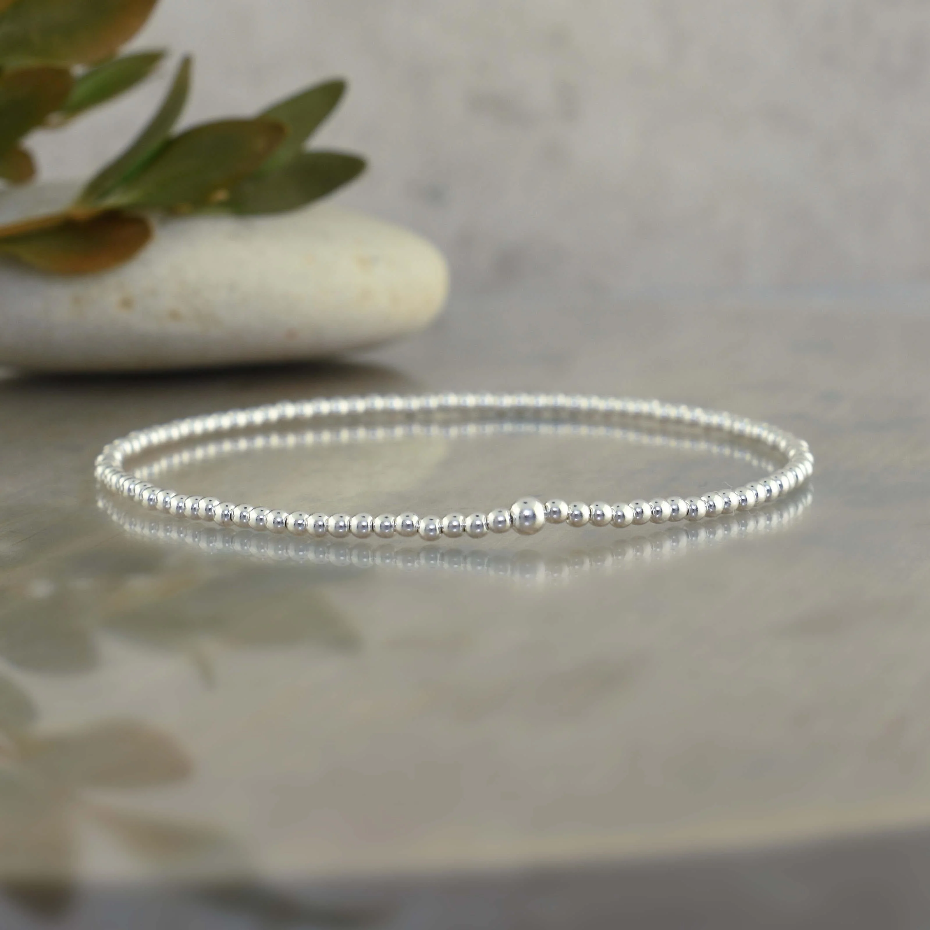 Beaded Stack Bracelet - 2mm - Image 3