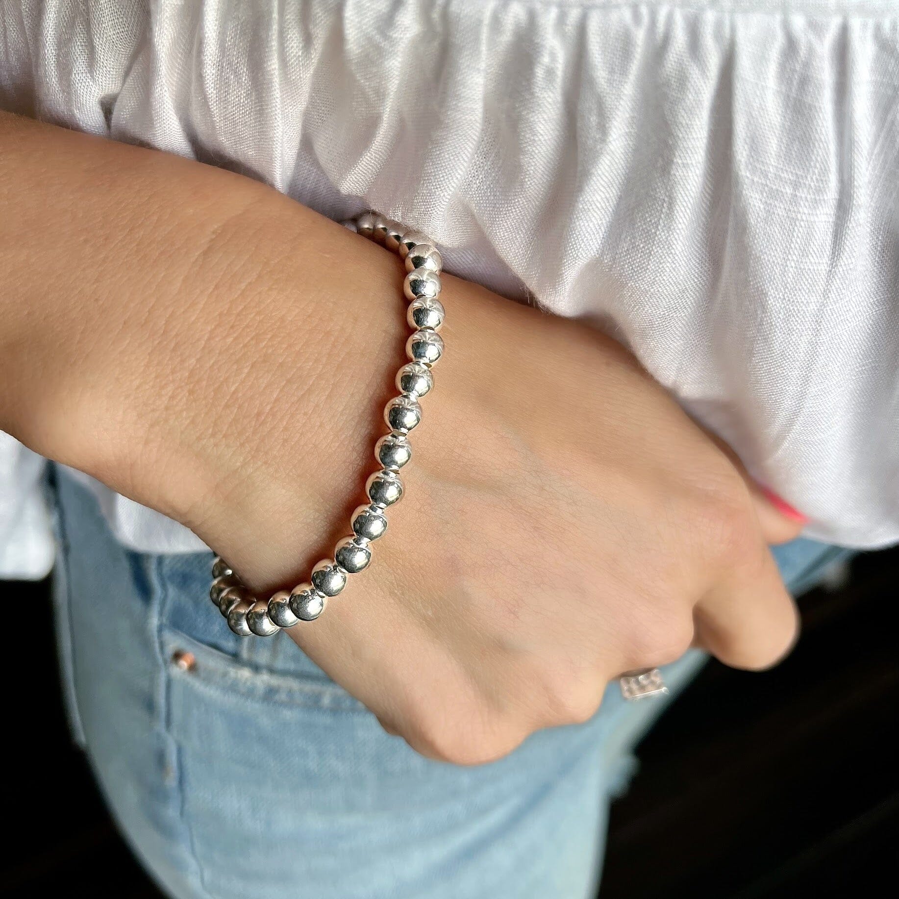 Beaded Stack Bracelet - 6mm - Image 2