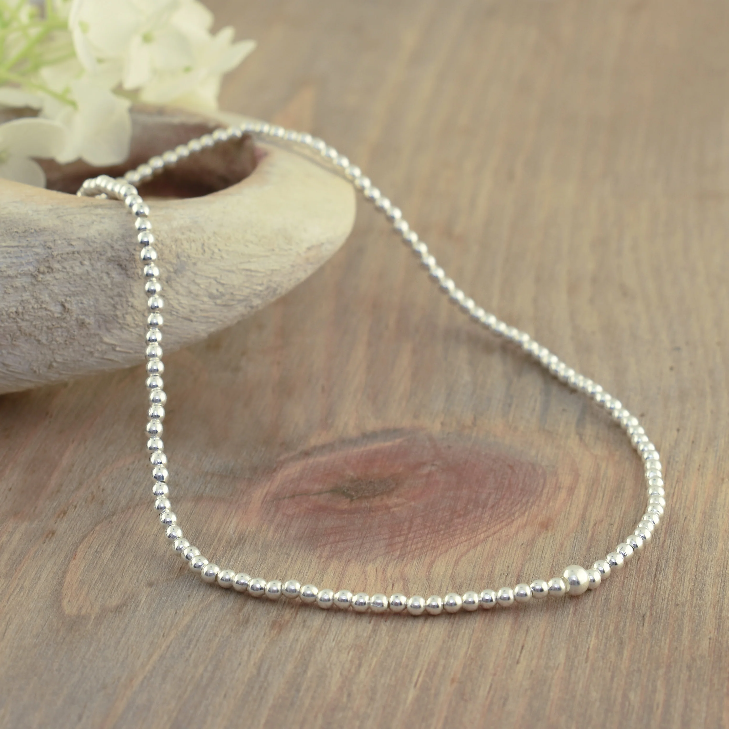 Beaded Stretch Anklet - 2mm - Image 3