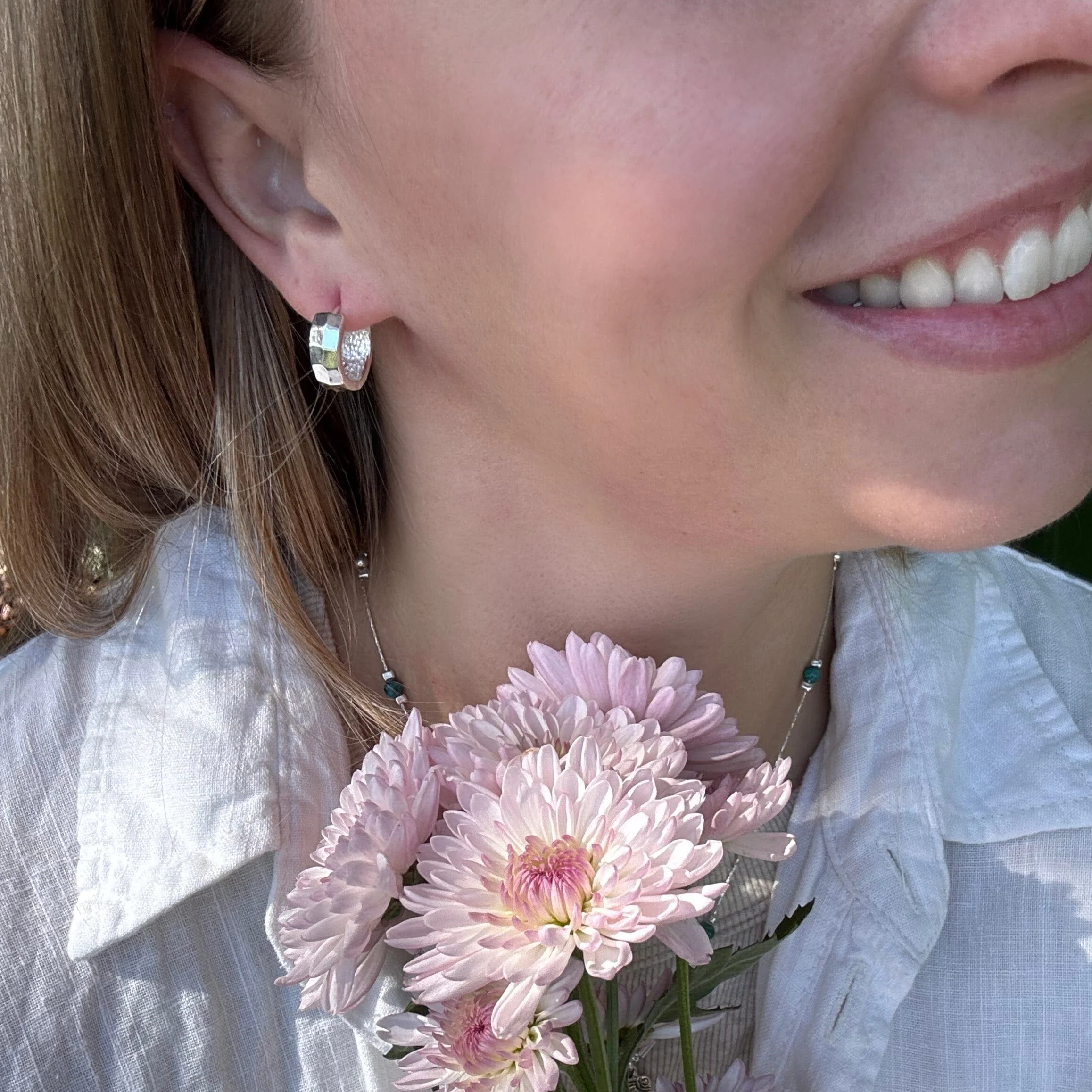Bold Shine Huggie Earrings - Image 4