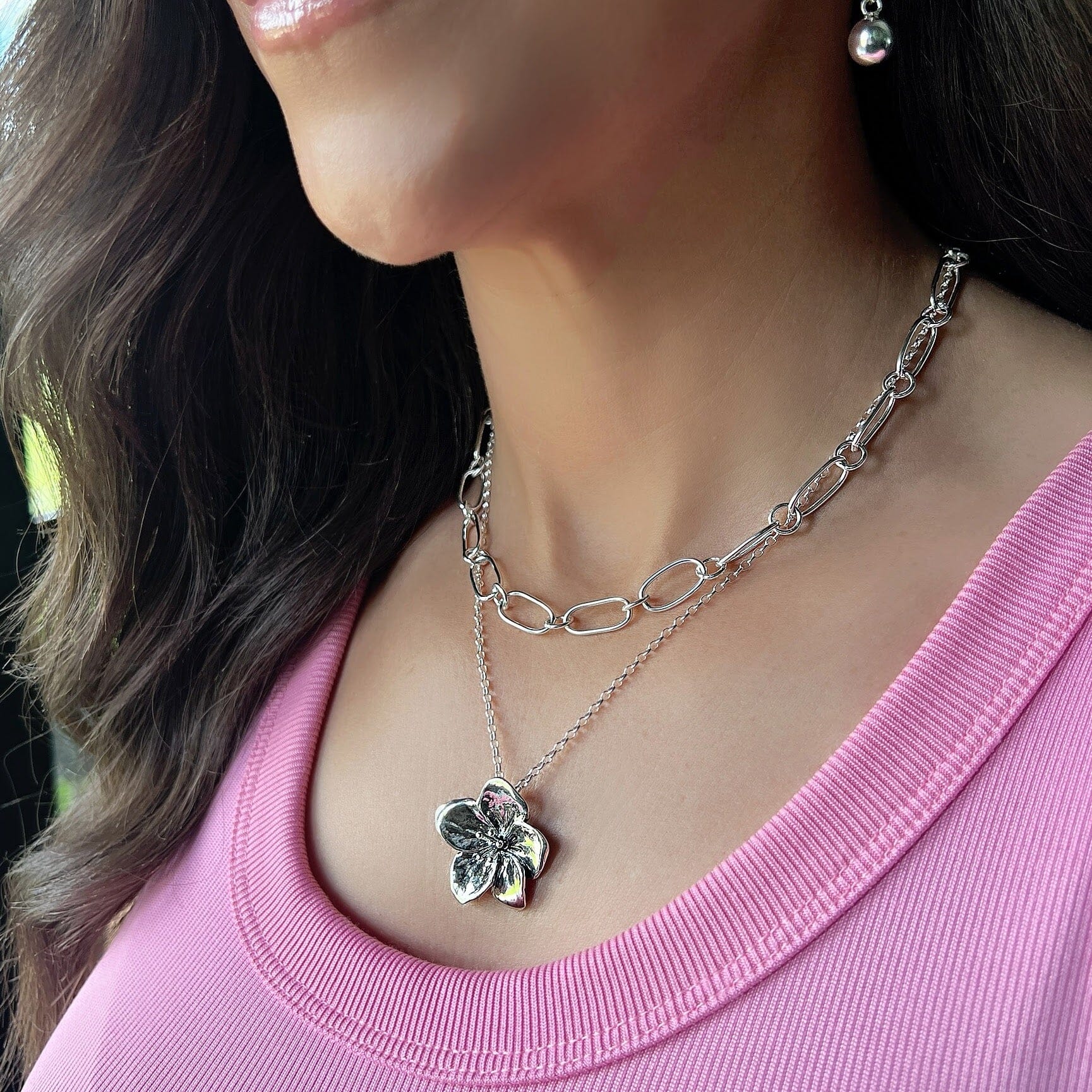 Cherry Blossom Necklace - March Flower of the Month - Image 2