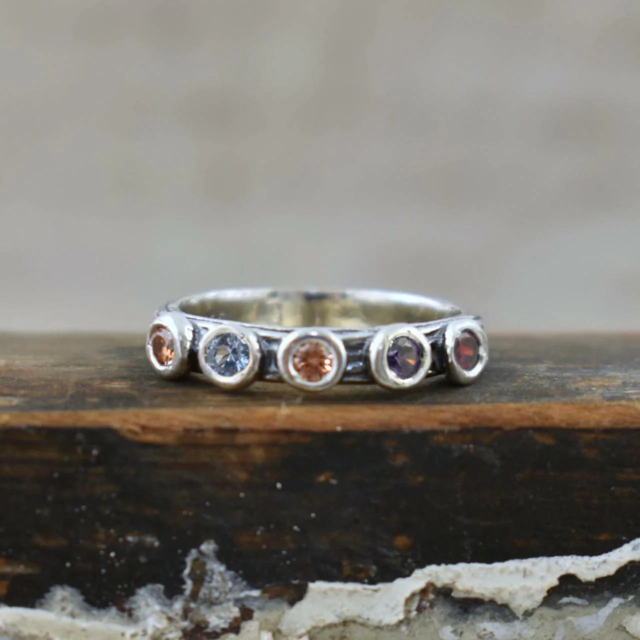 Five Stone Stack Ring