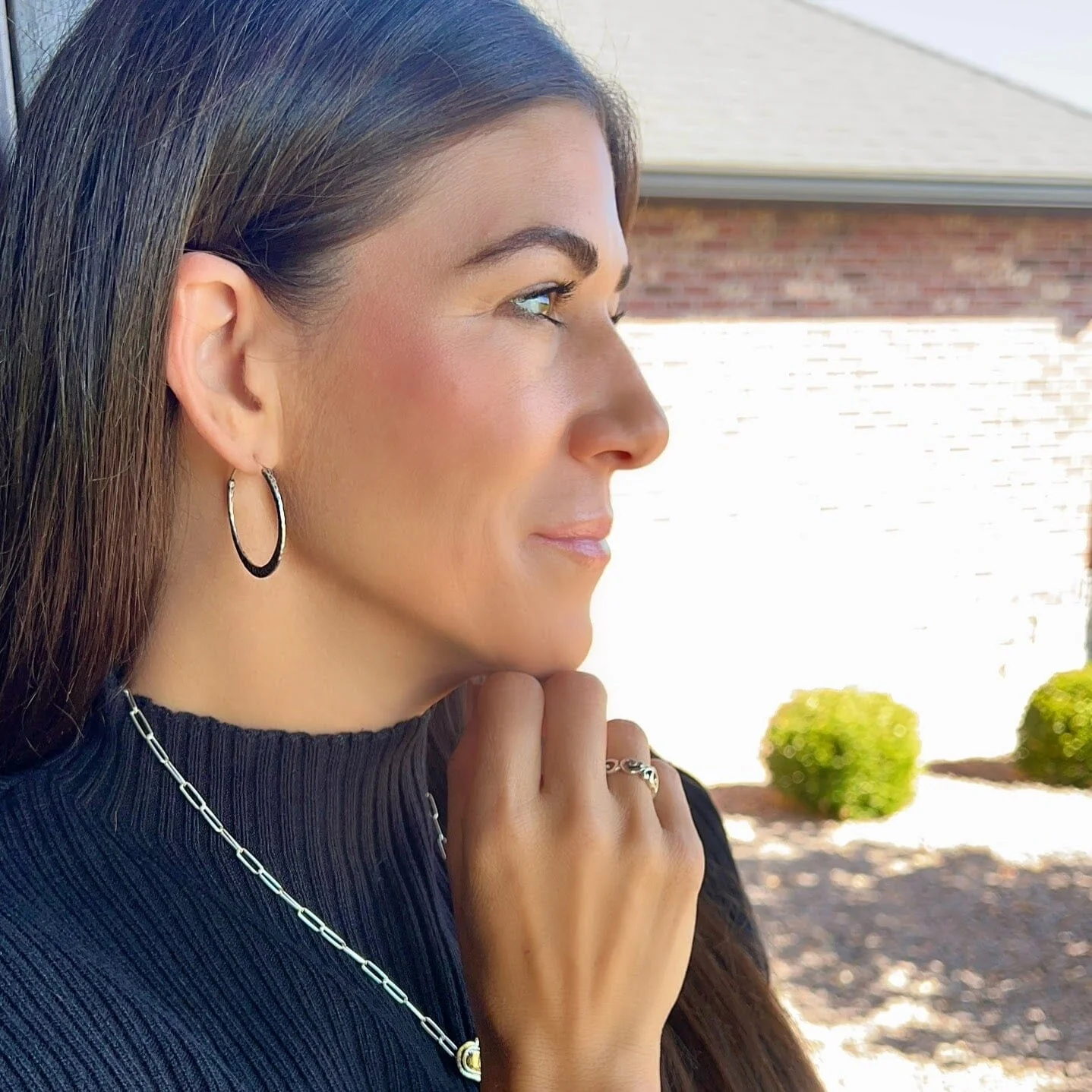 Hand Forged Hoop Earrings - Image 4
