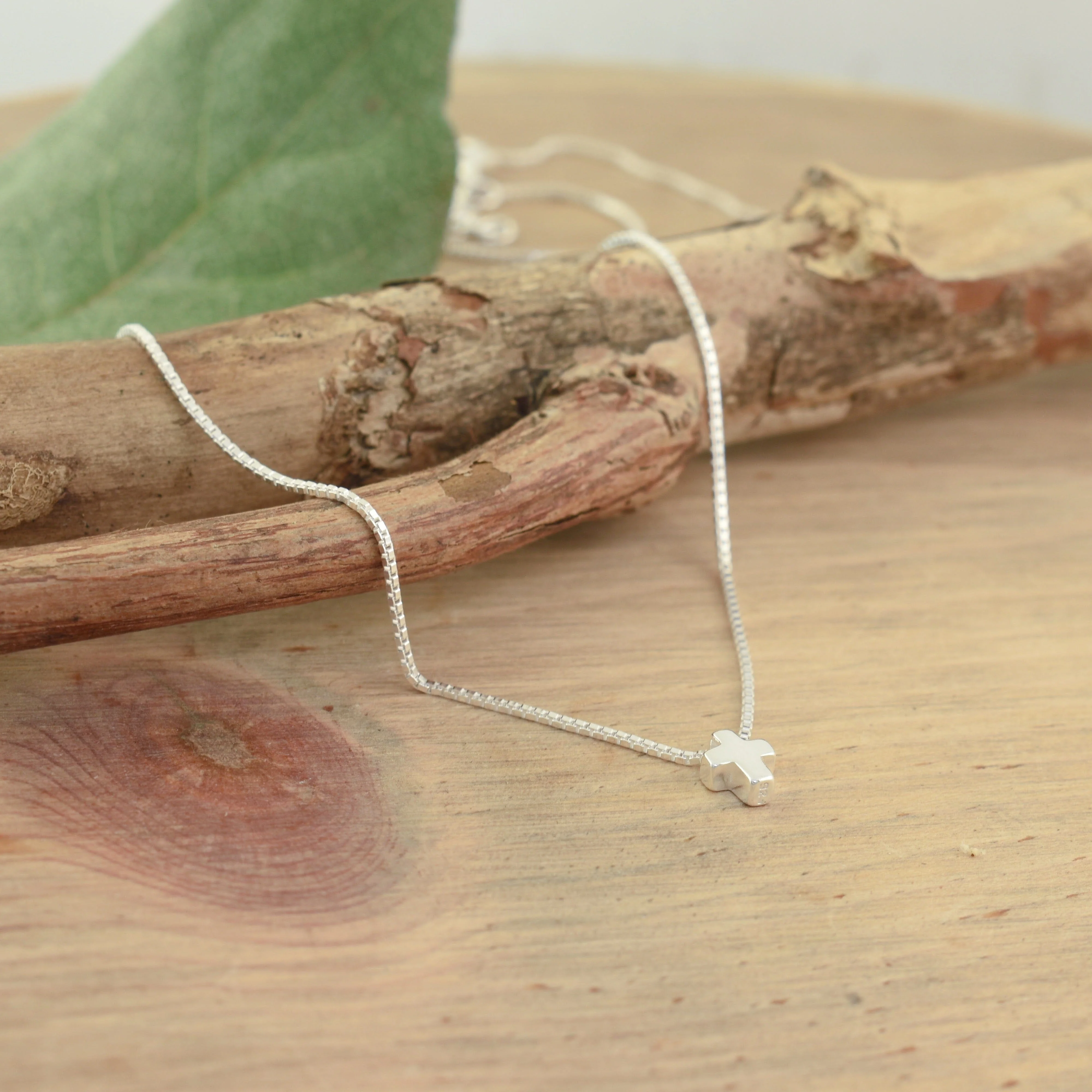 Itty Bitty Cross Necklace - Silver - Image 4