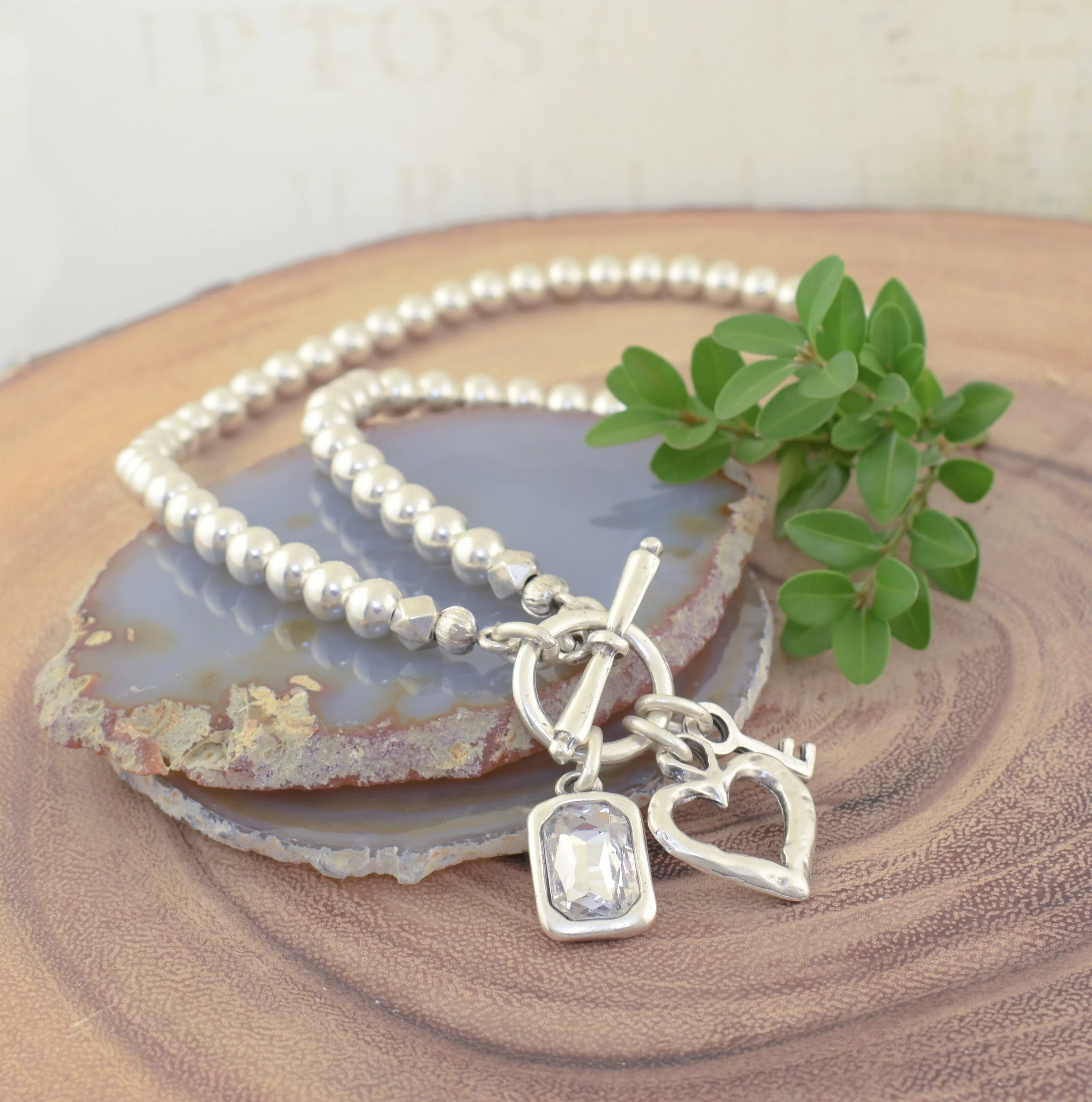 Key to My Sass Necklace - Silver - Image 5