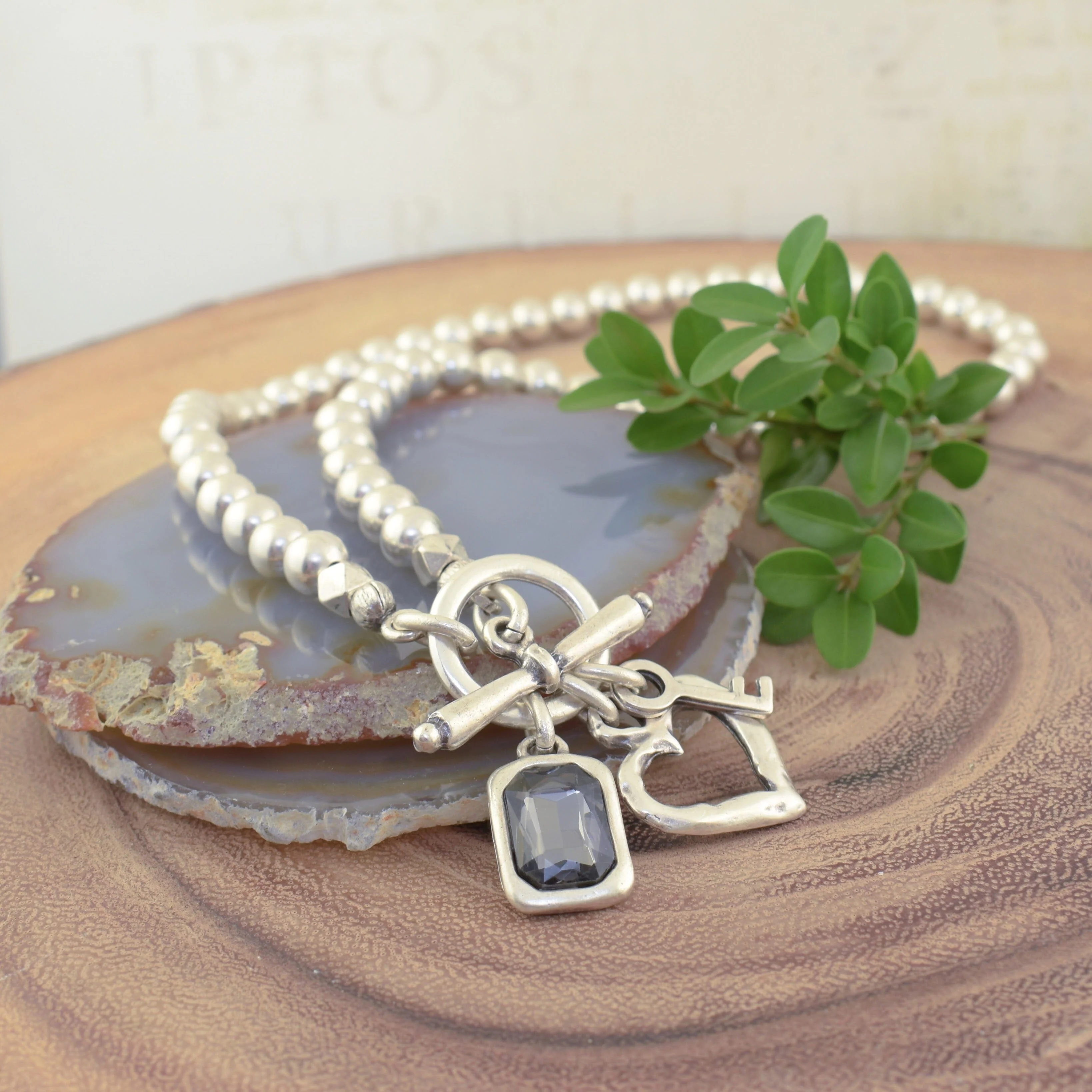 Key to My Sass Necklace - Silver - Image 7