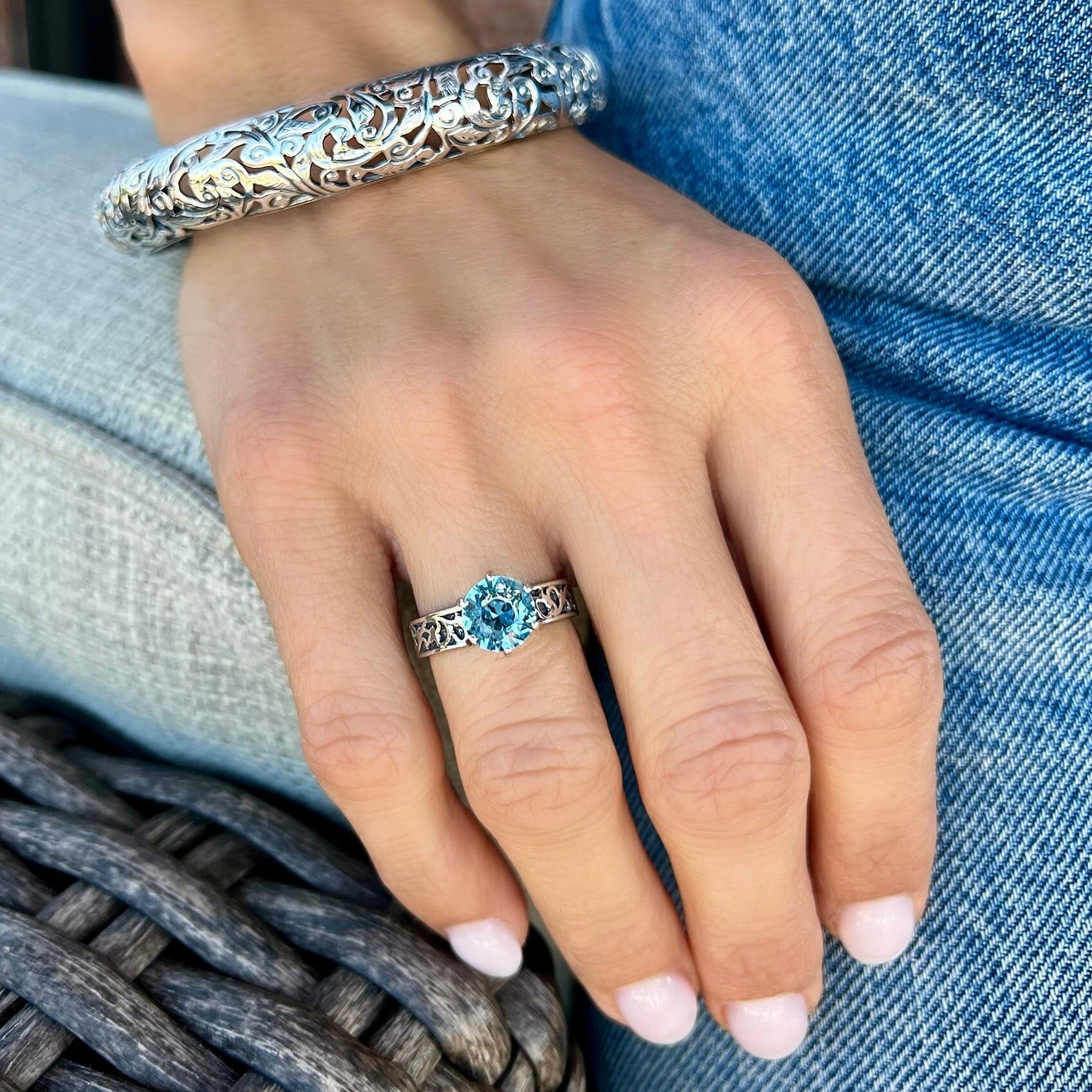 Lace & Lagoon Ring - Image 2