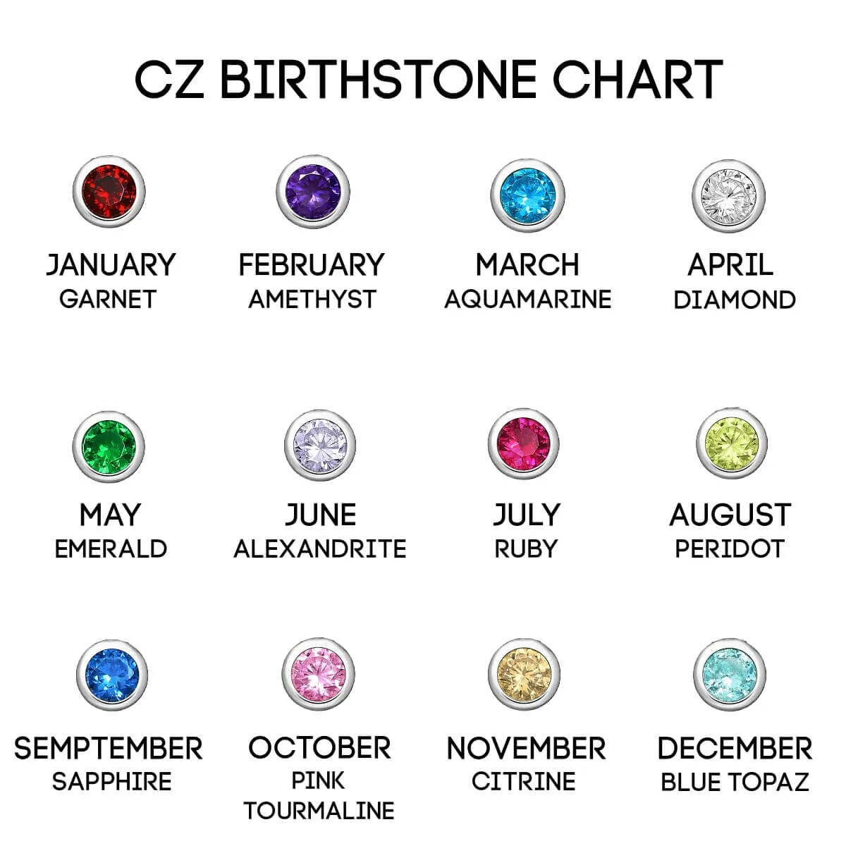 Necklace Extender - Birthstone - Image 3