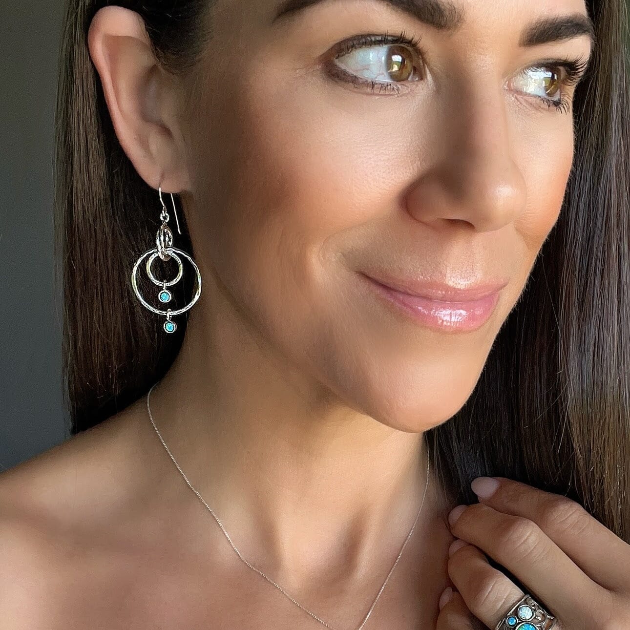 Opal Two Step Earrings - Image 2
