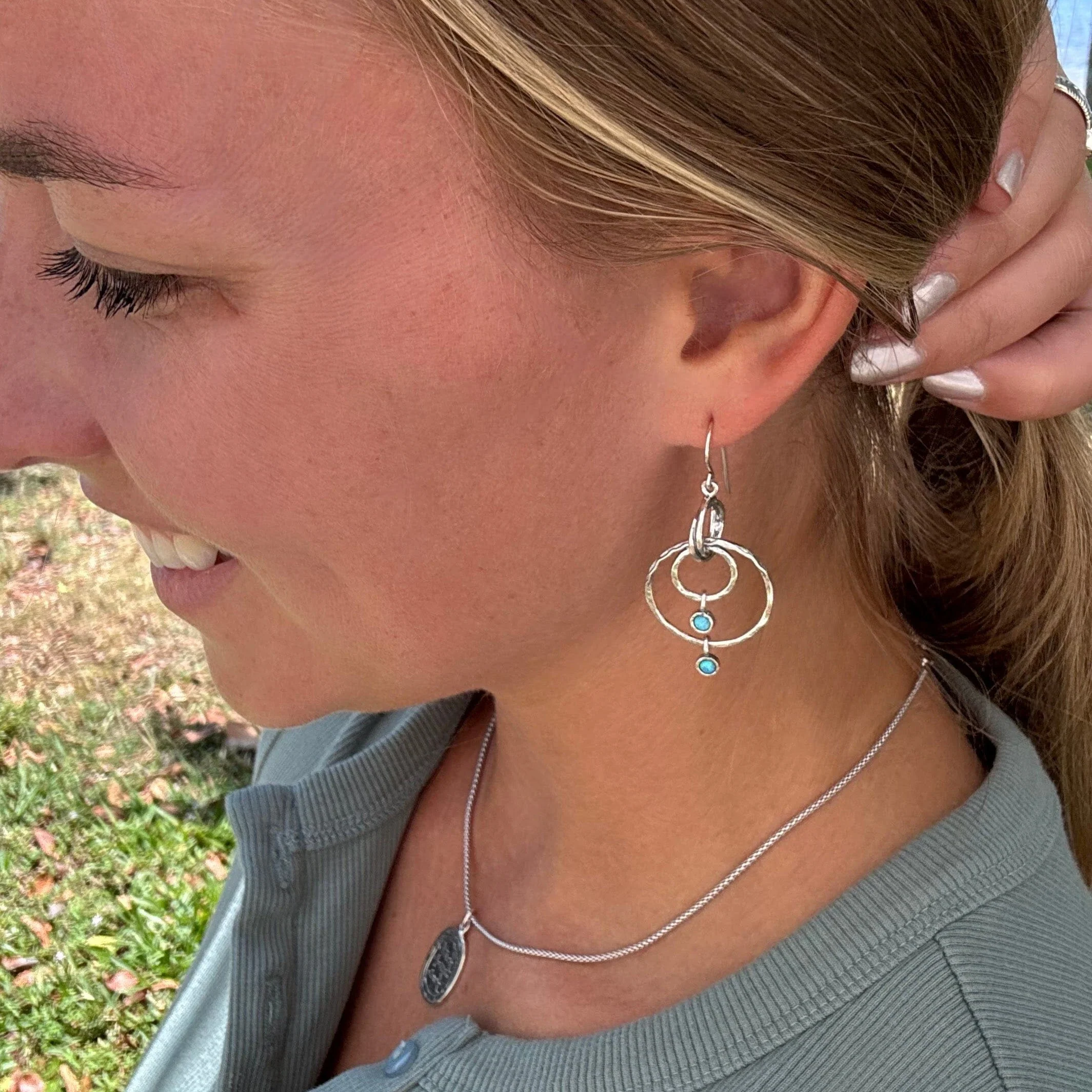 Opal Two Step Earrings - Image 5