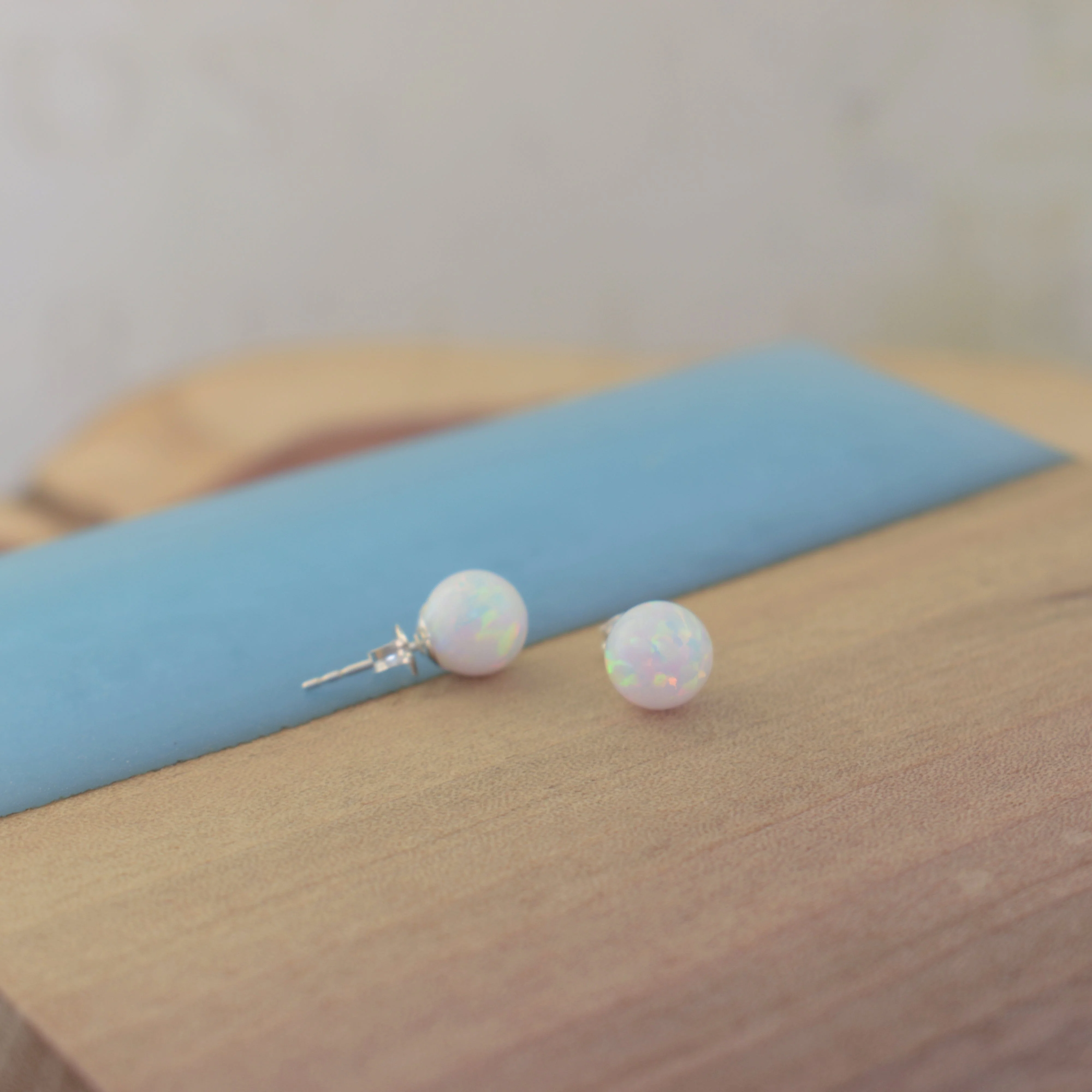 Opal Whispers Stud Earrings