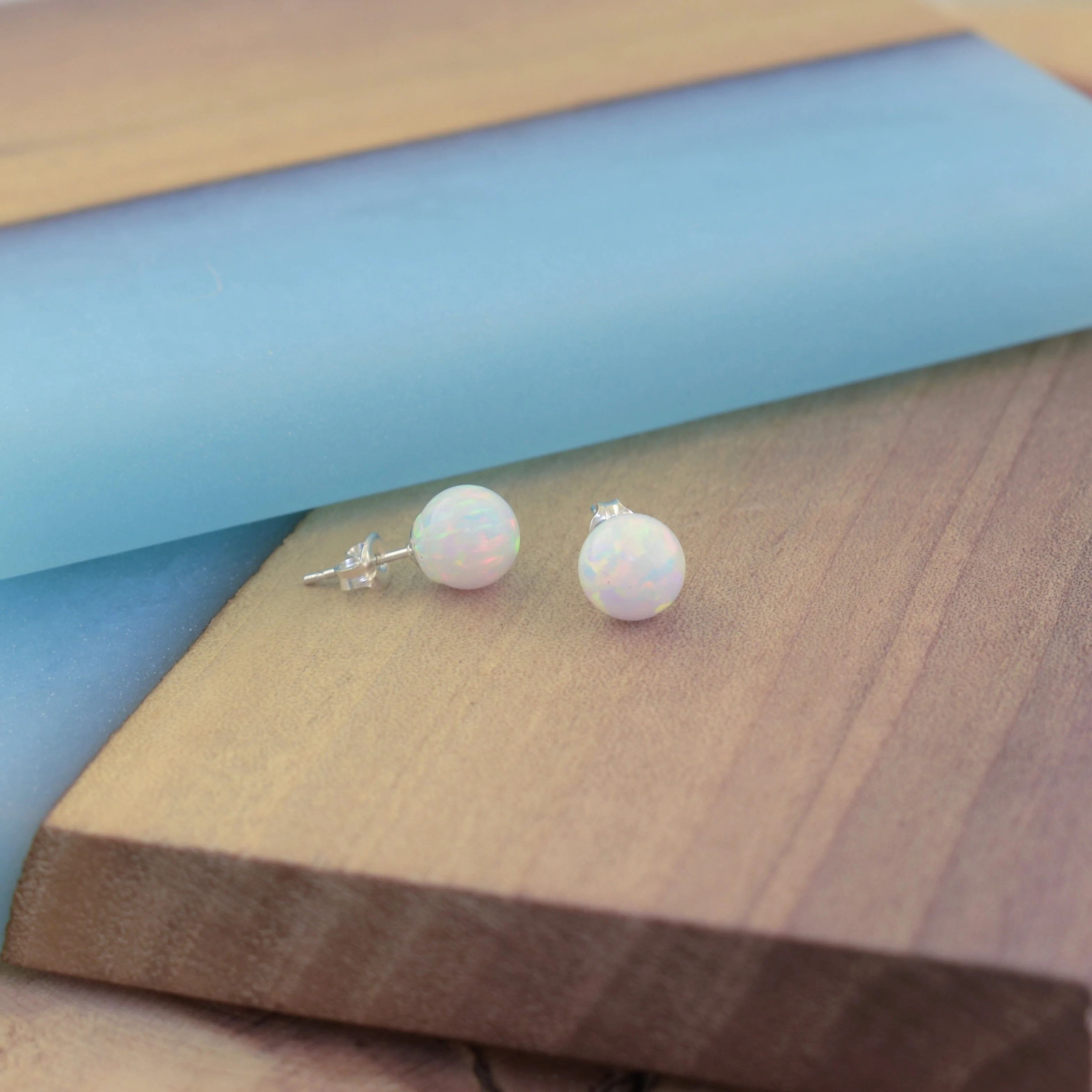 Opal Whispers Stud Earrings - Image 2