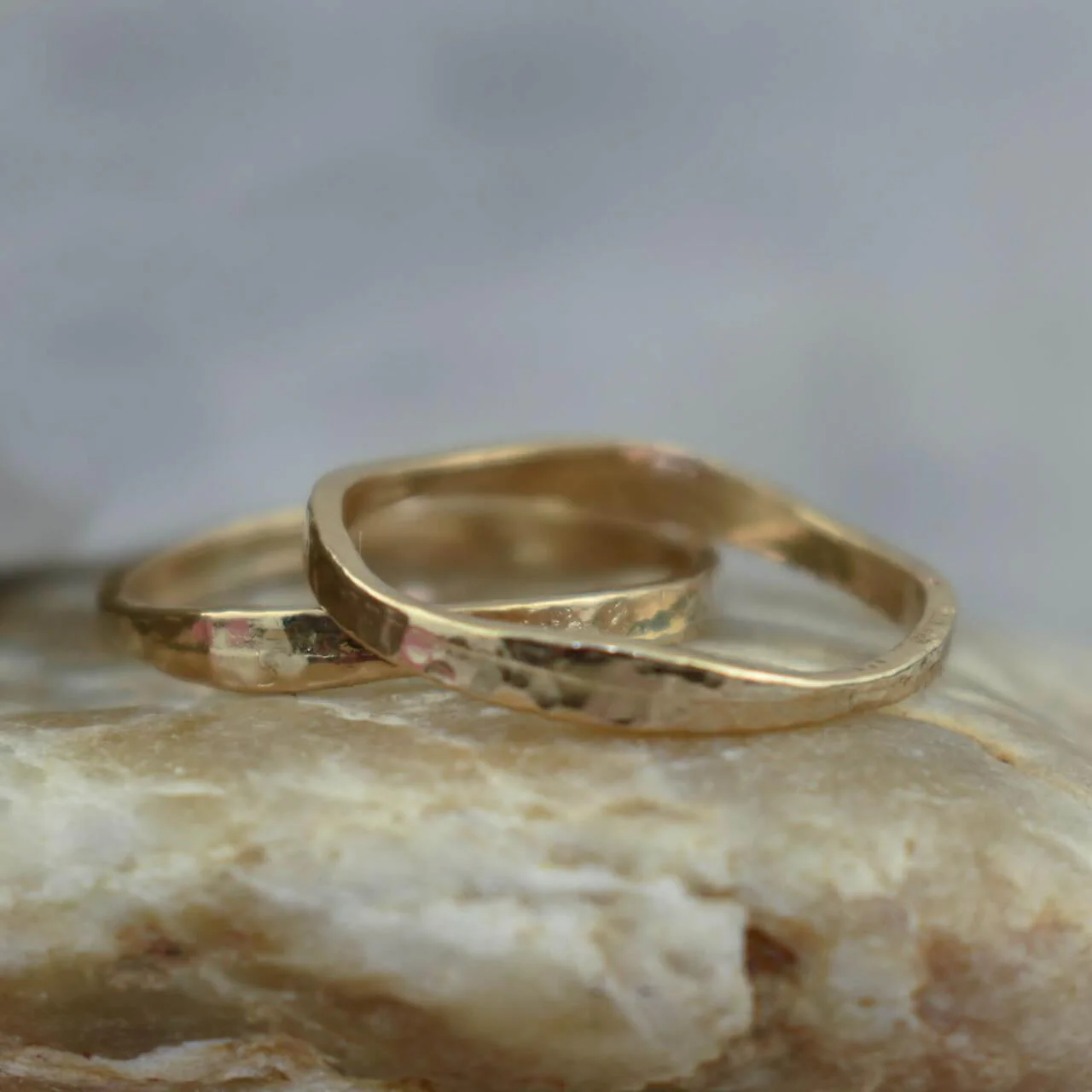 Organic Gold Stack Ring - Image 4