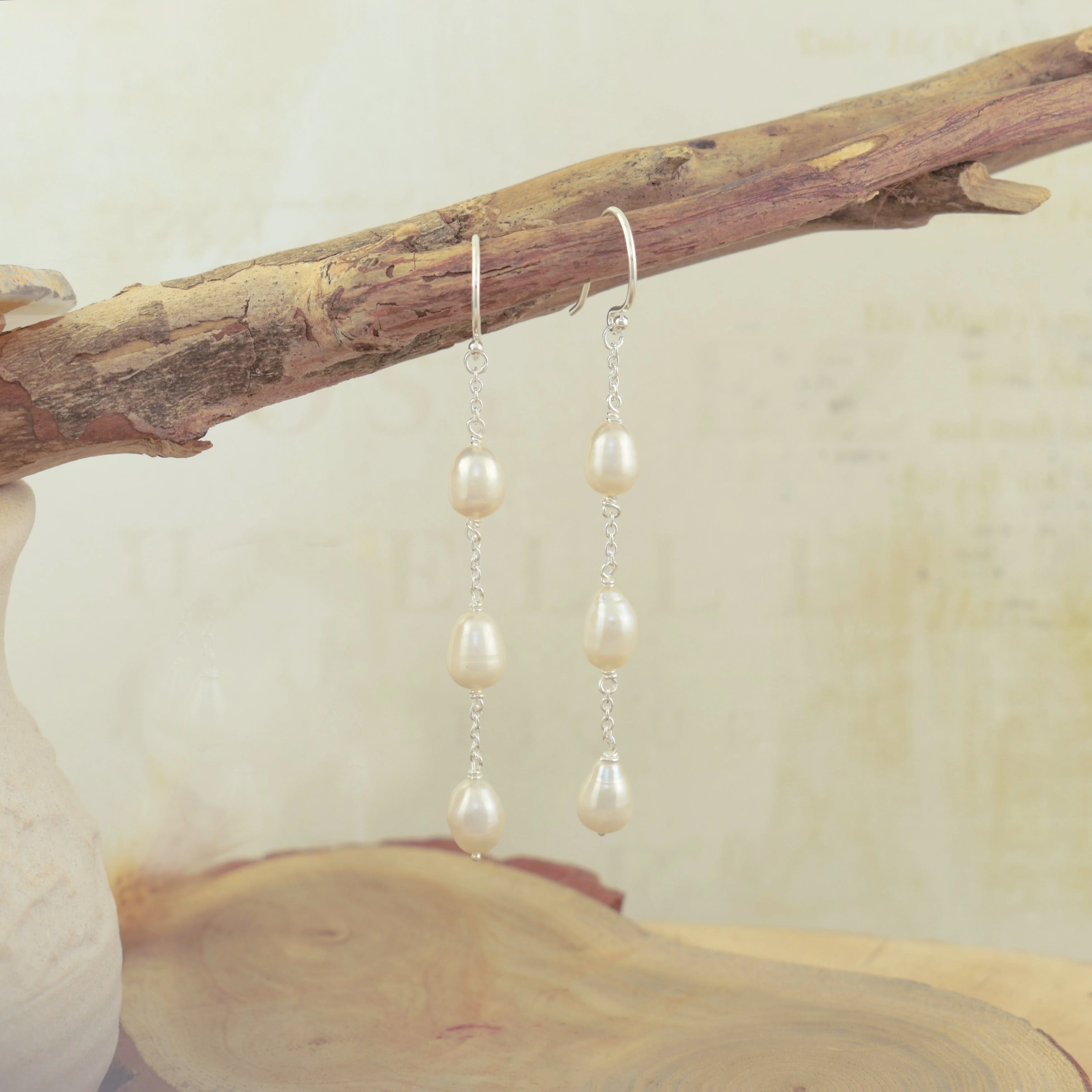 Pearl Swagger Earrings - Image 3