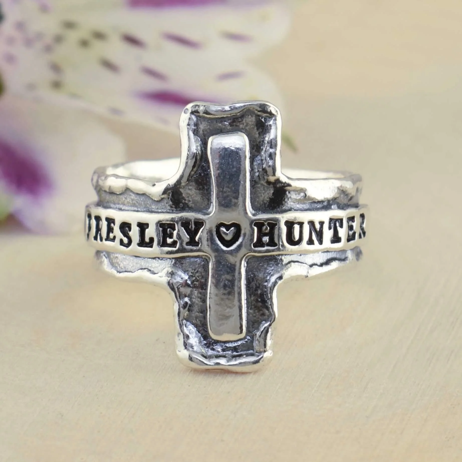 Personalized Cross Ring - Image 5