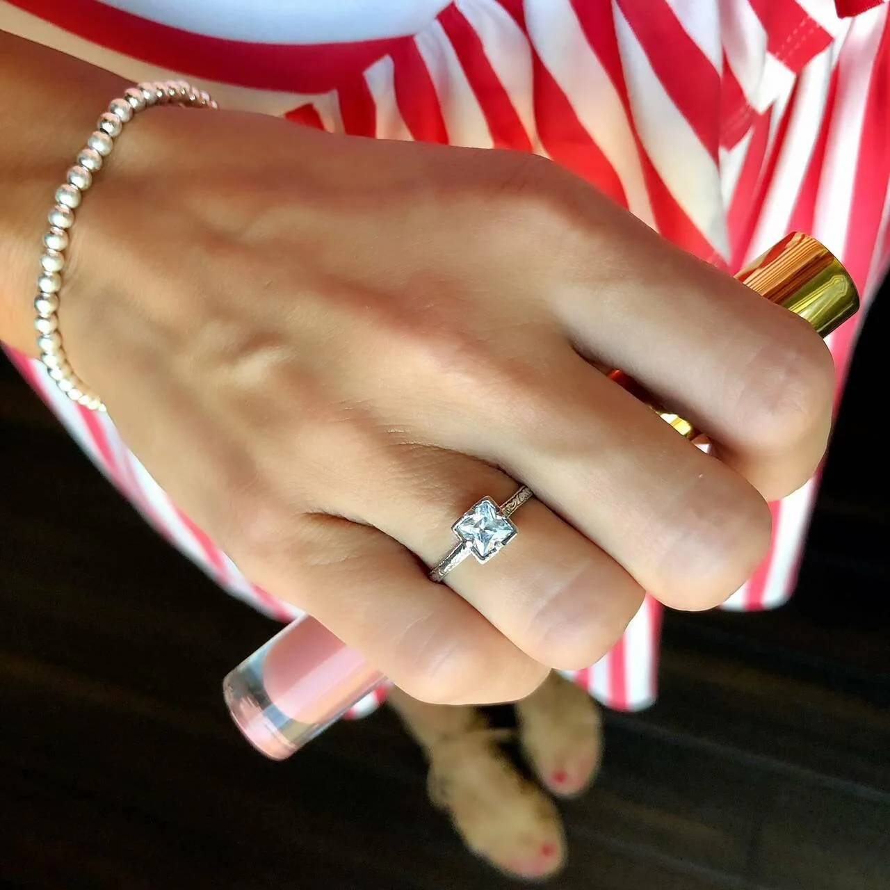 Princess Cut Ring - Image 2