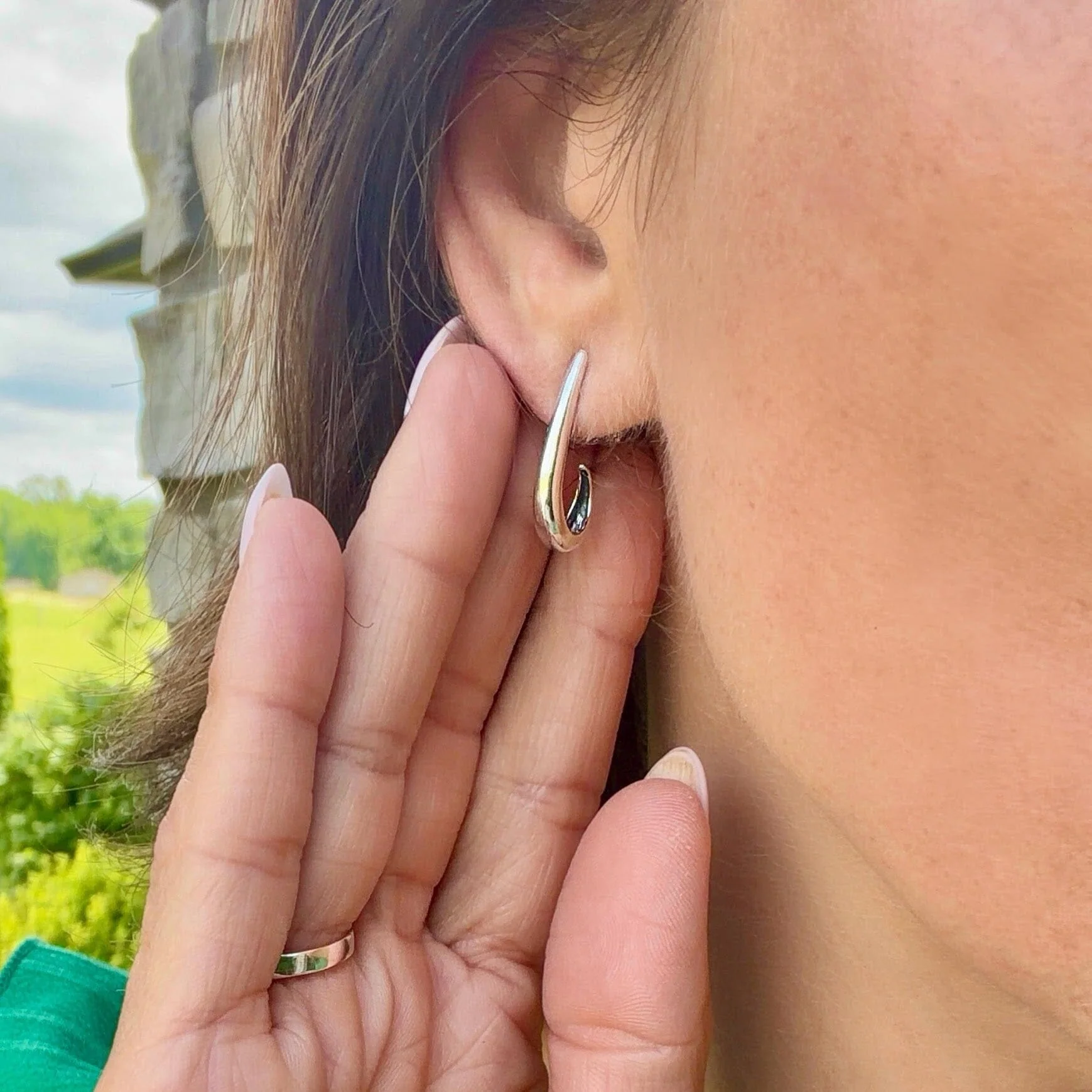 Silver Sway Earrings - Image 2