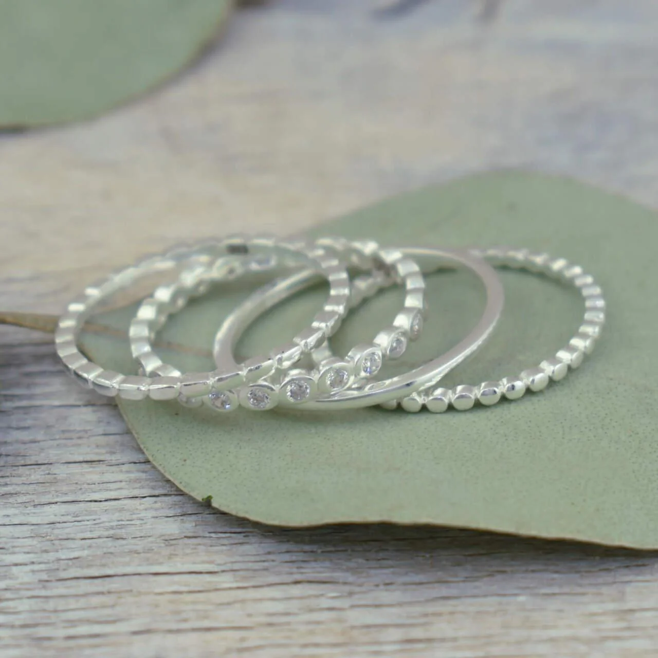 Simple Stack Rings (Set of 4) - Image 3