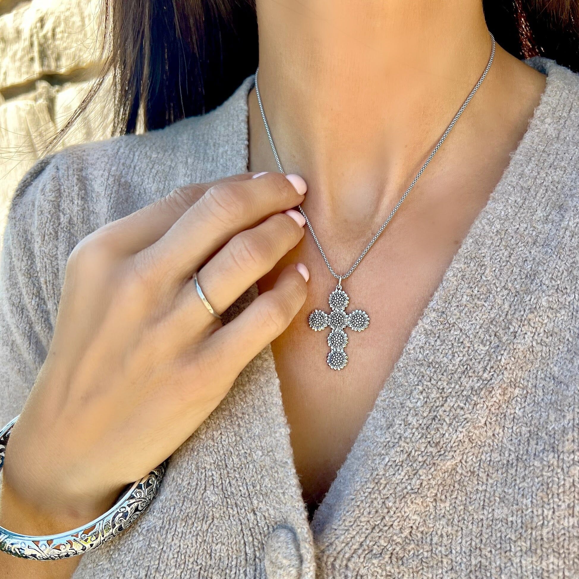 Sonflower Cross Necklace - Image 5