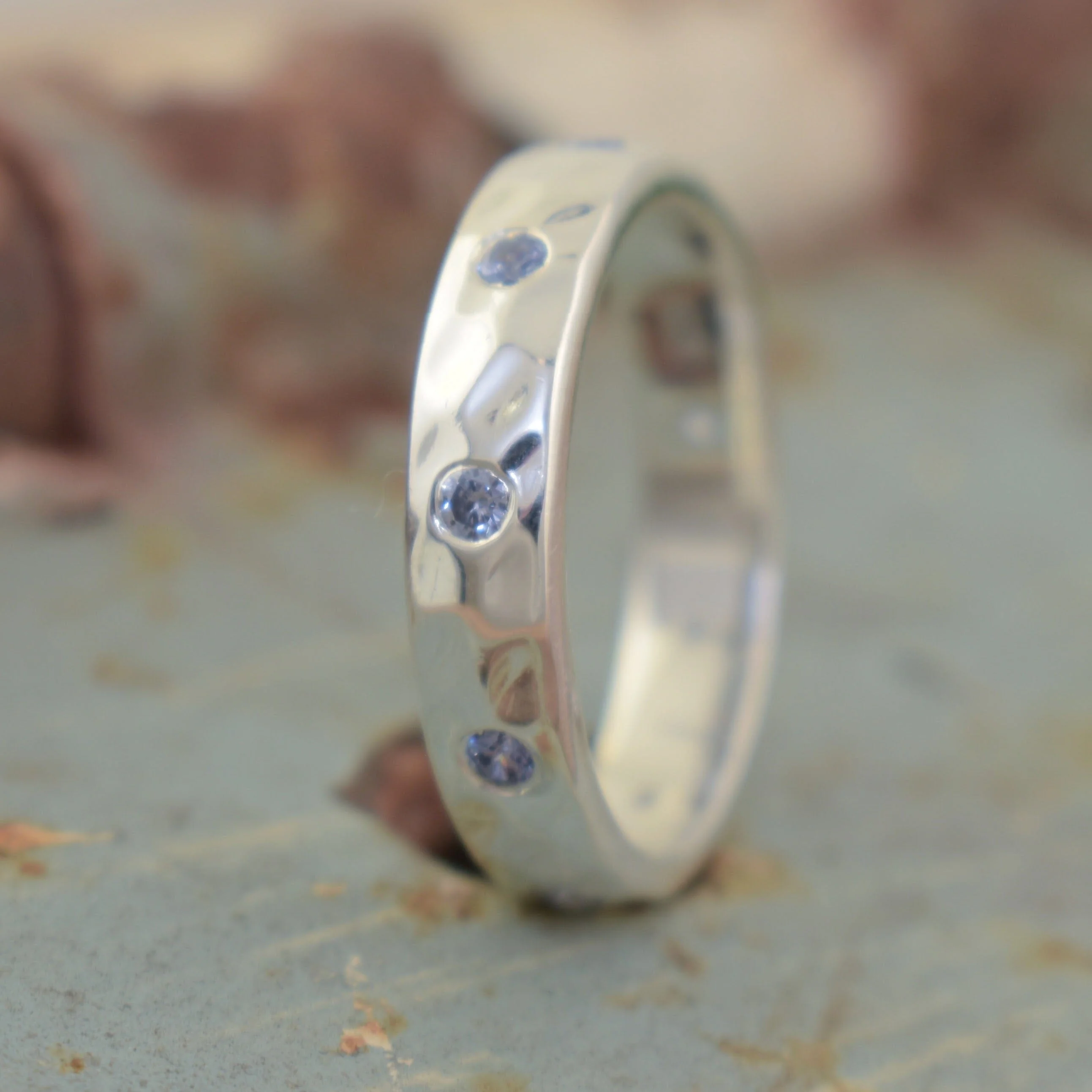 Tanzanite Confetti Ring