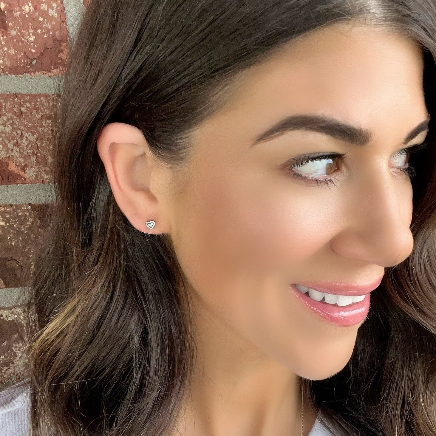 Tiny Heart Earrings - Image 2
